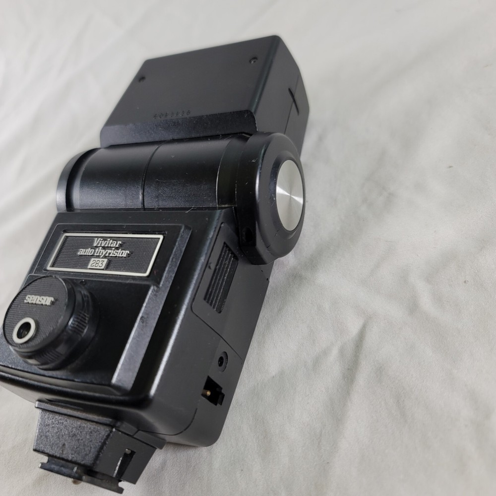 Vivitar 283 Auto Thyristor Shoe Mount Vintage Camera Flash - Untested