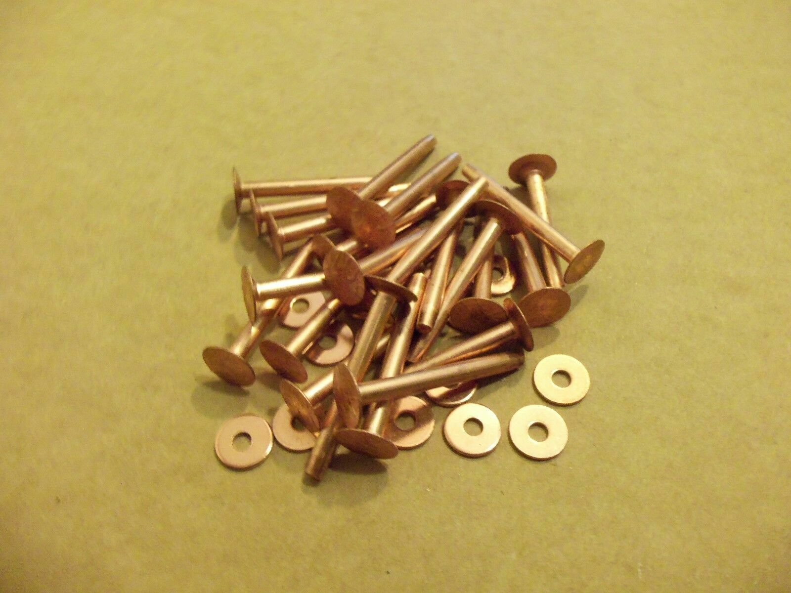 Copper Rivets & Burrs 1 1/2" 9 Gauge SCA (1 Pound)