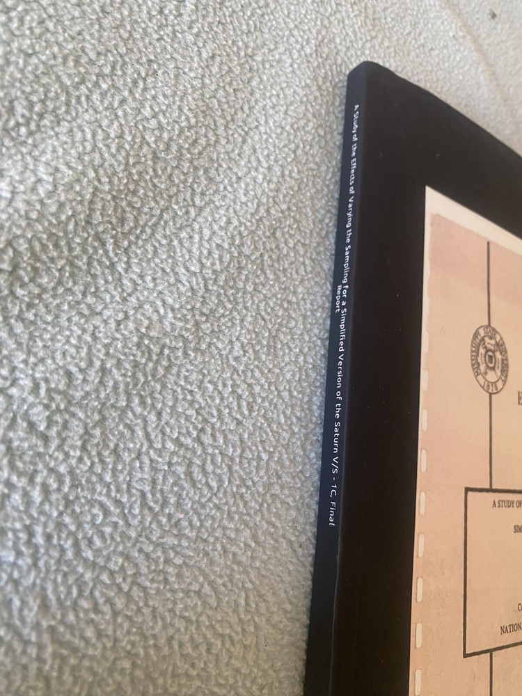 NASA Study Effects Varying Sampling SATURN Mississippi State Engineering Reprint