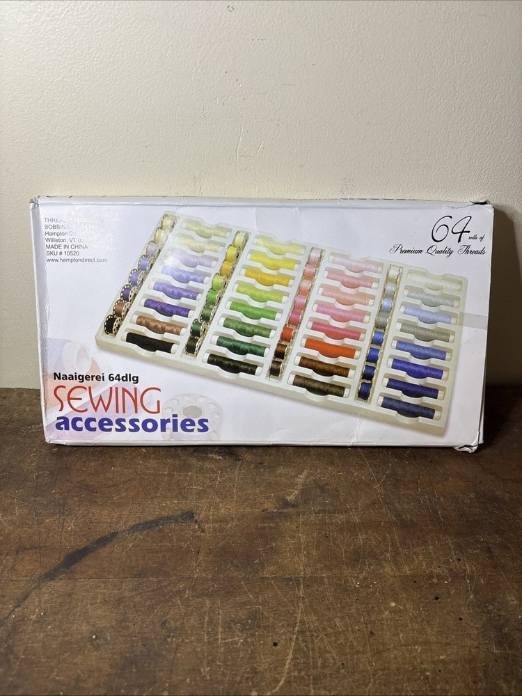 Set Of 64 Thread & Matching Bobbin Kit - Multi Color