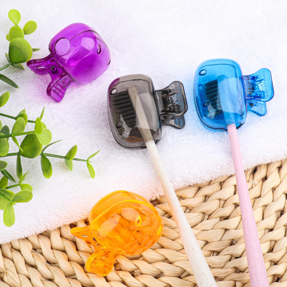 4 Pack Travel Toothbrush Head Covers Toothbrush Protector Cap Brush Pod Case