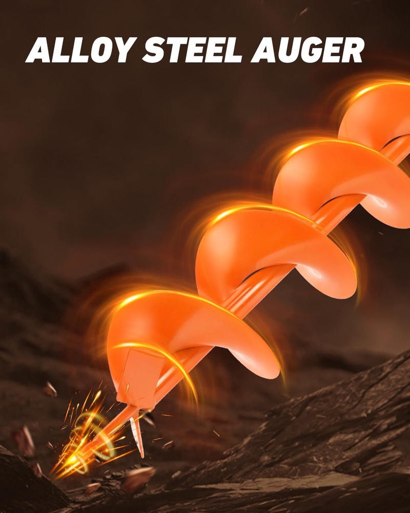 NEO-TEC 63CC Post Hole Digger Auger Drill Gas Powered 2-Stroke 6" 10" Drill Bits