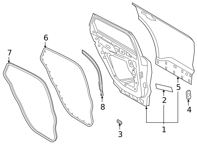 Genuine Ford Door Shell Insulator EJ7Z-78203A16-A