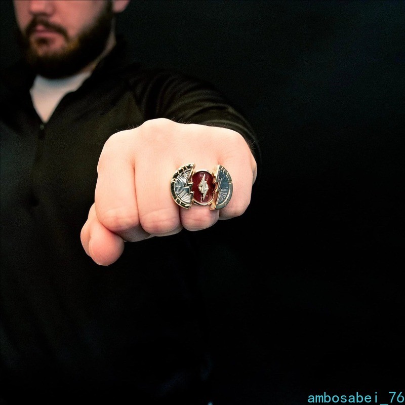 The Flash Barry Allen Same Style Ring Open Adjustable Replica Metal Finger Ring