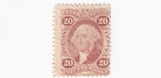 STAMP SCOTT R42c "Washington-Inland Exchange" 20 CENT USED - C