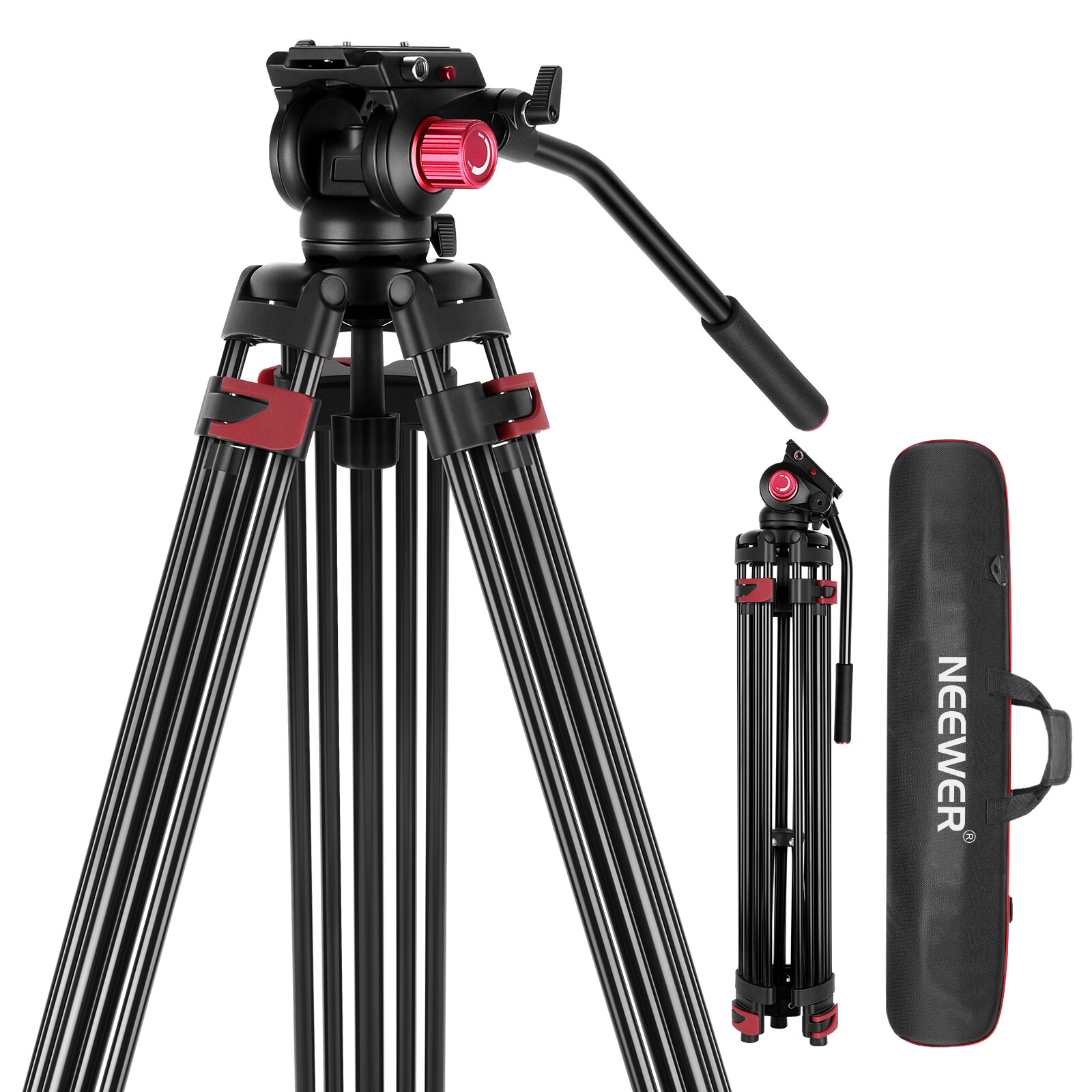 Neewer 79”/200cm Video Tripod Heavy Duty Aluminum Alloy Camera Tripod Stand