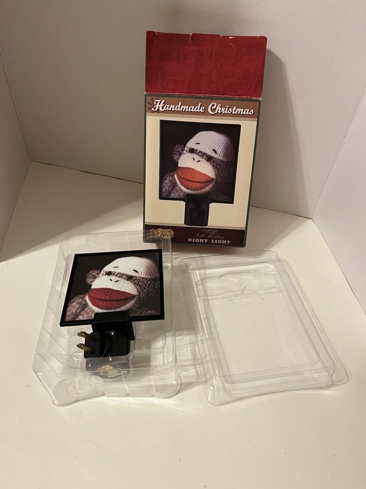 Cracker Barrel Sock Monkey Night Light New