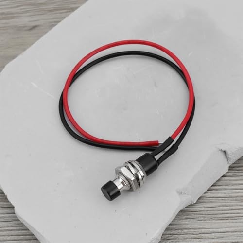 10PCS SPST Mini Push Button Pre-Wired 12V DC 5A Line Length 14cm Button