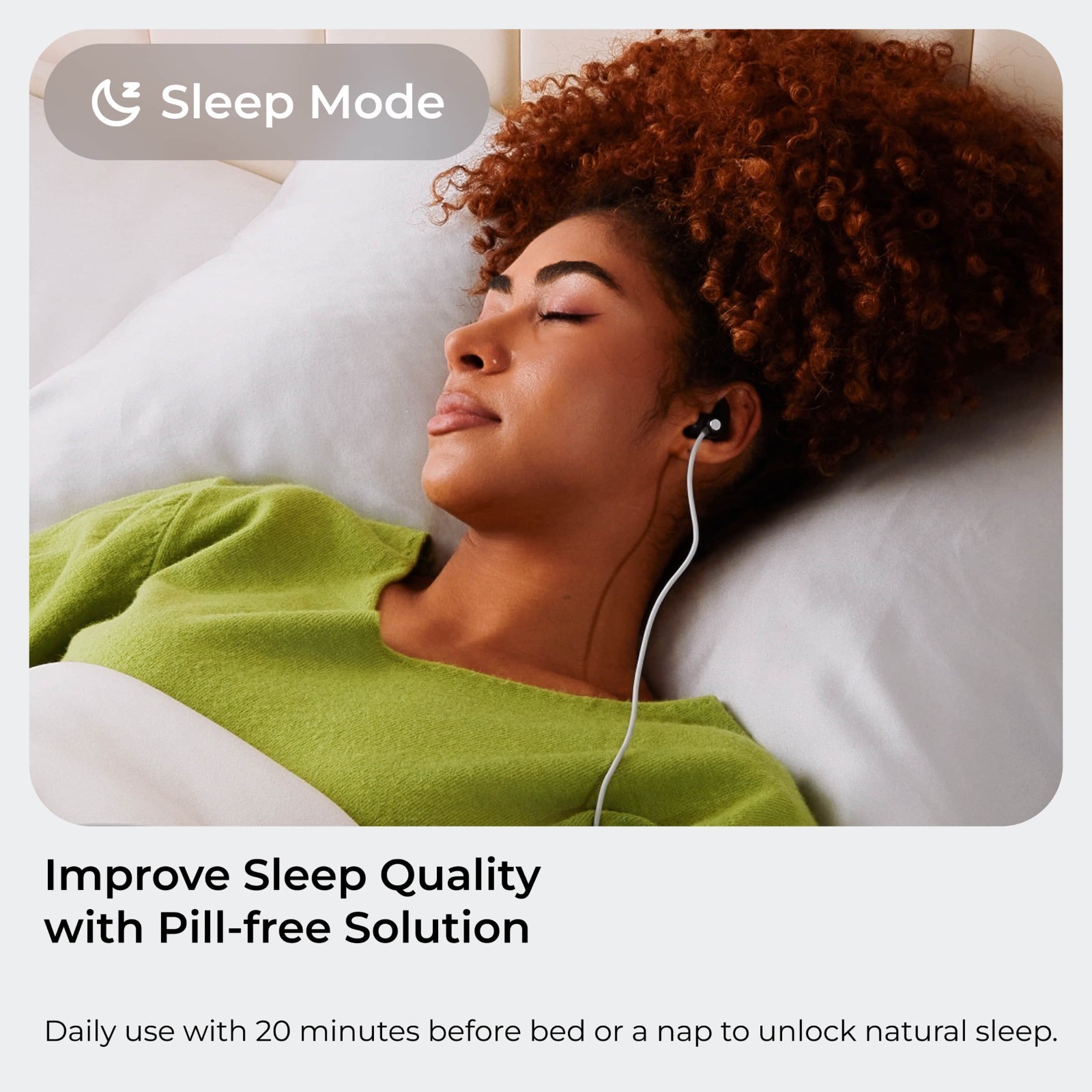 ZenoWell Luna Vagus Nerve Stimulator to Sleep Better/Calm/Meditation/Pain Relief