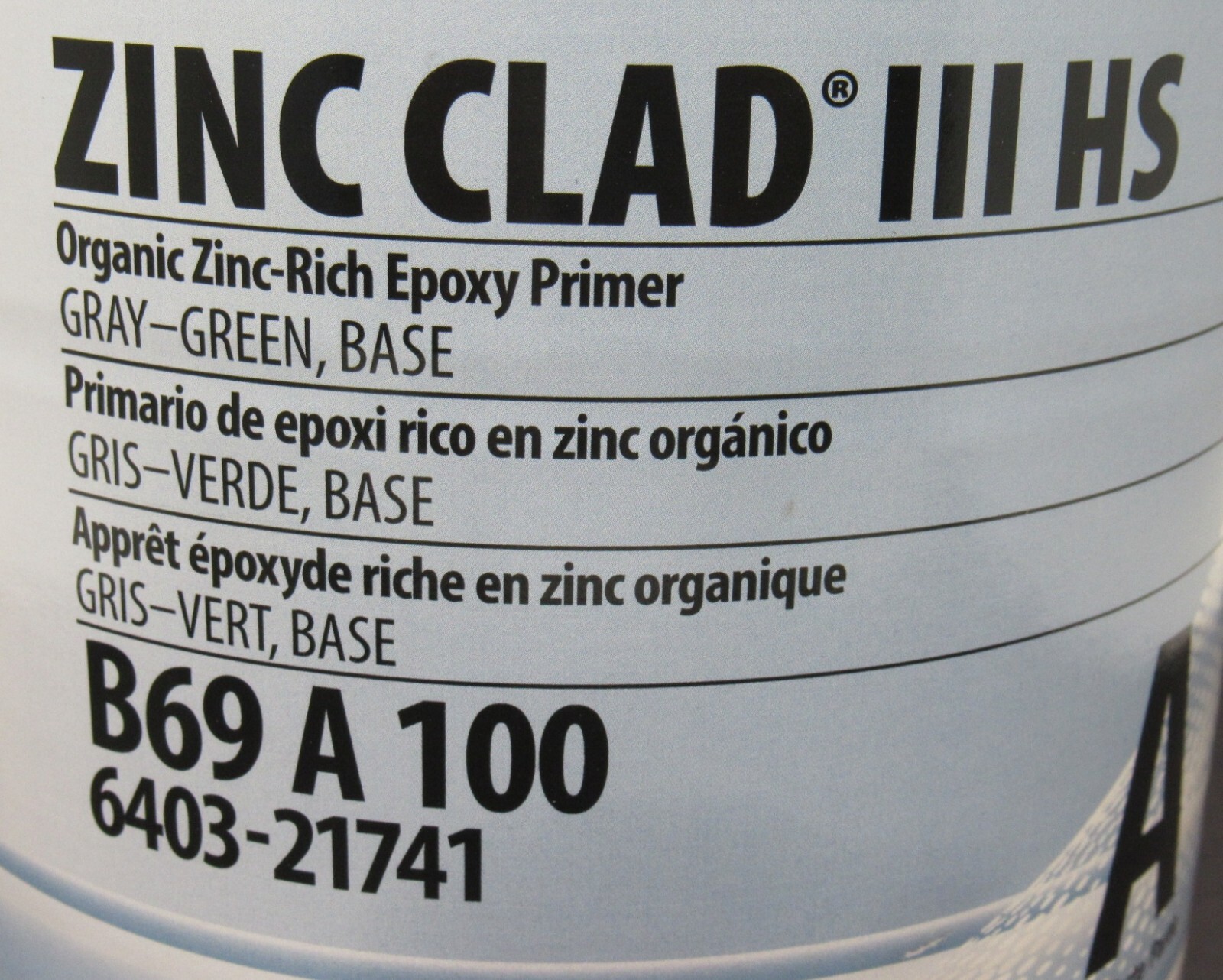 NEW Sherwin-Williams Zinc Clad III HS Epoxy Primer Coating PART A + B for STEEL