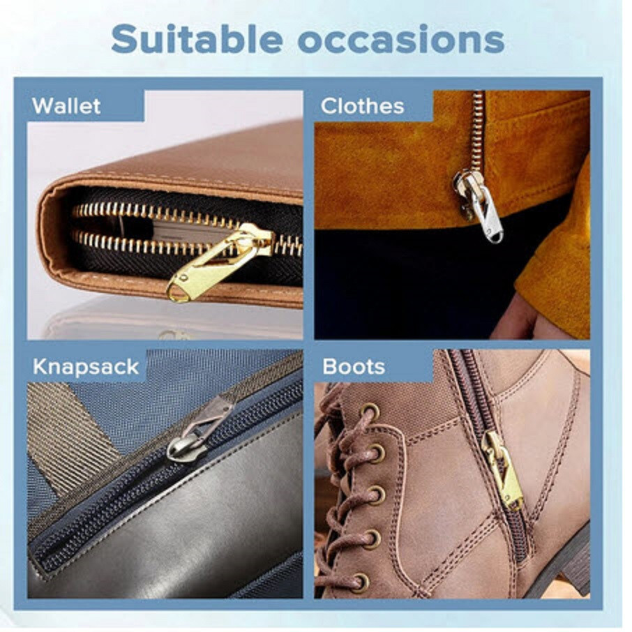 ONE (1) ZIPPER PULL REPLACEMENT EXTENDER PULL TAB 1.45" LONG STURDY - 5 COLORS