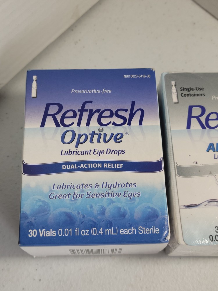 Refresh Optive & Advanced Lubricant Eye Drops 60 Single Use Vials 09/2026