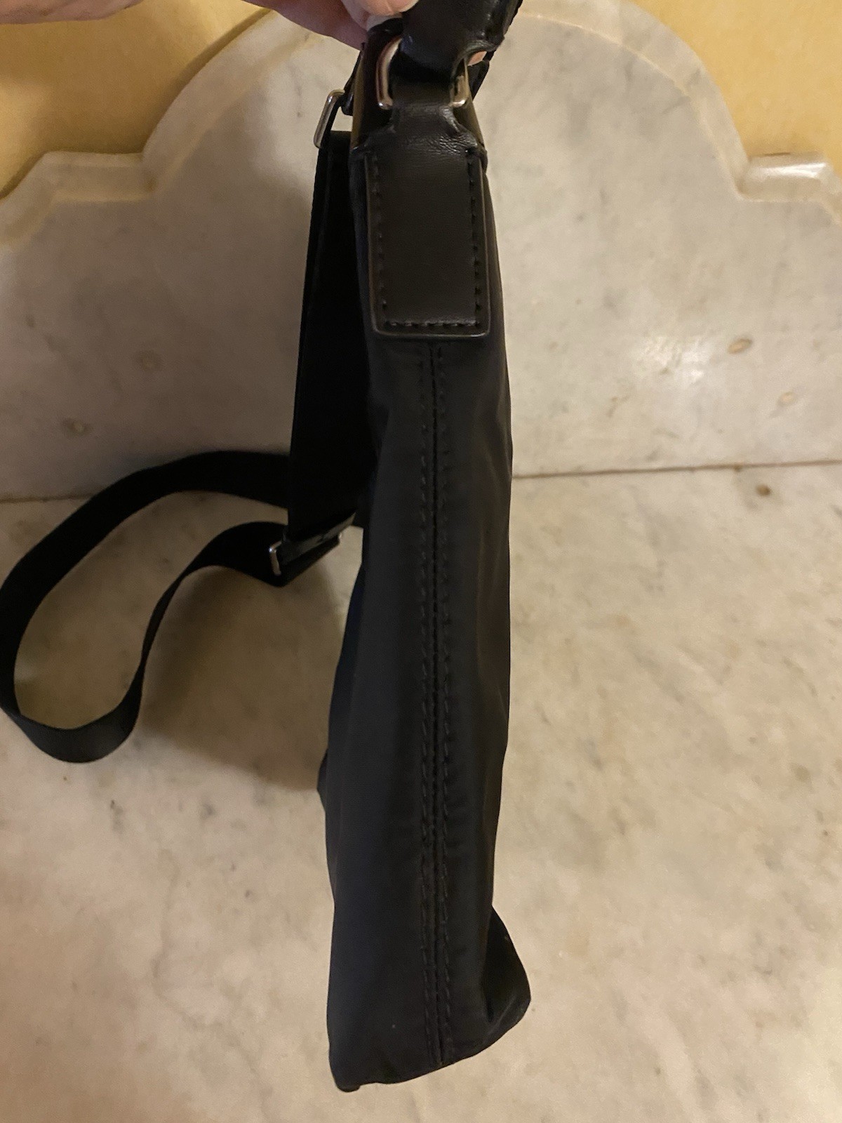 Michael Kors Black Nylon Jet Set Travel Crossbody Bag Silver Hardware