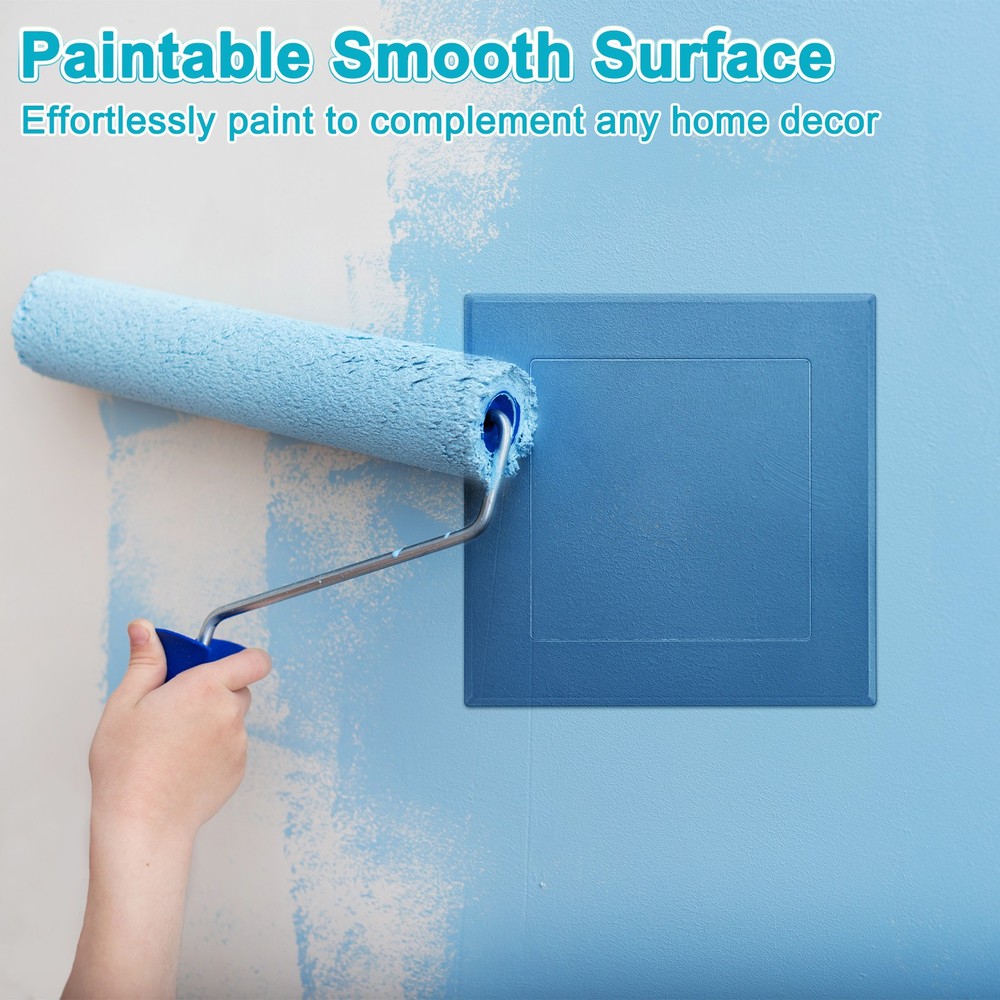 1-Pack Access Panel for Drywall, 5x5" Plastic Removable [Black, Square]