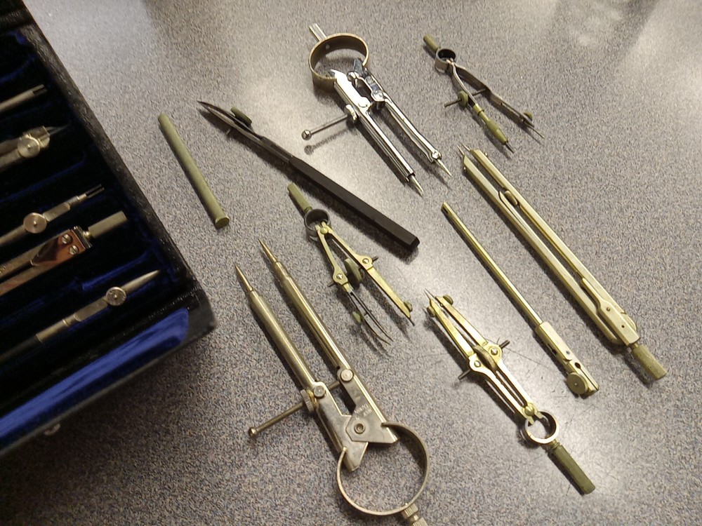 Post 1145C Drafting Tools Set Made In Germany PLUS VARIOUS OTHERS AS SHOWN. NICE