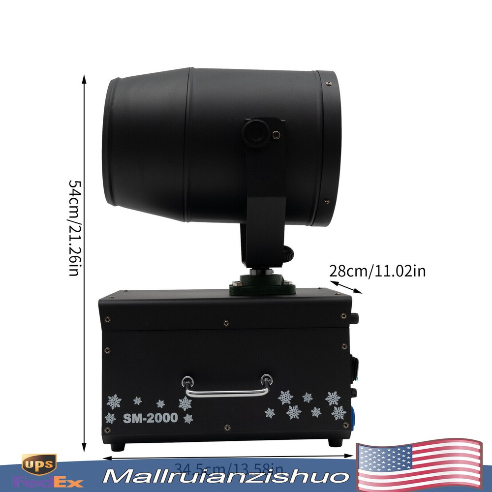 2000w Snow Machine Remote Control Snowflake Spraying Machine Stage Snow Blowing