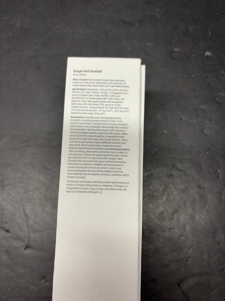 Google Next Doorbell Wired