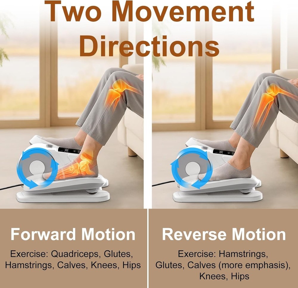 Under Desk Elliptical 12 Speed 5 Modes Motorized Leg Exerciser While Sitting