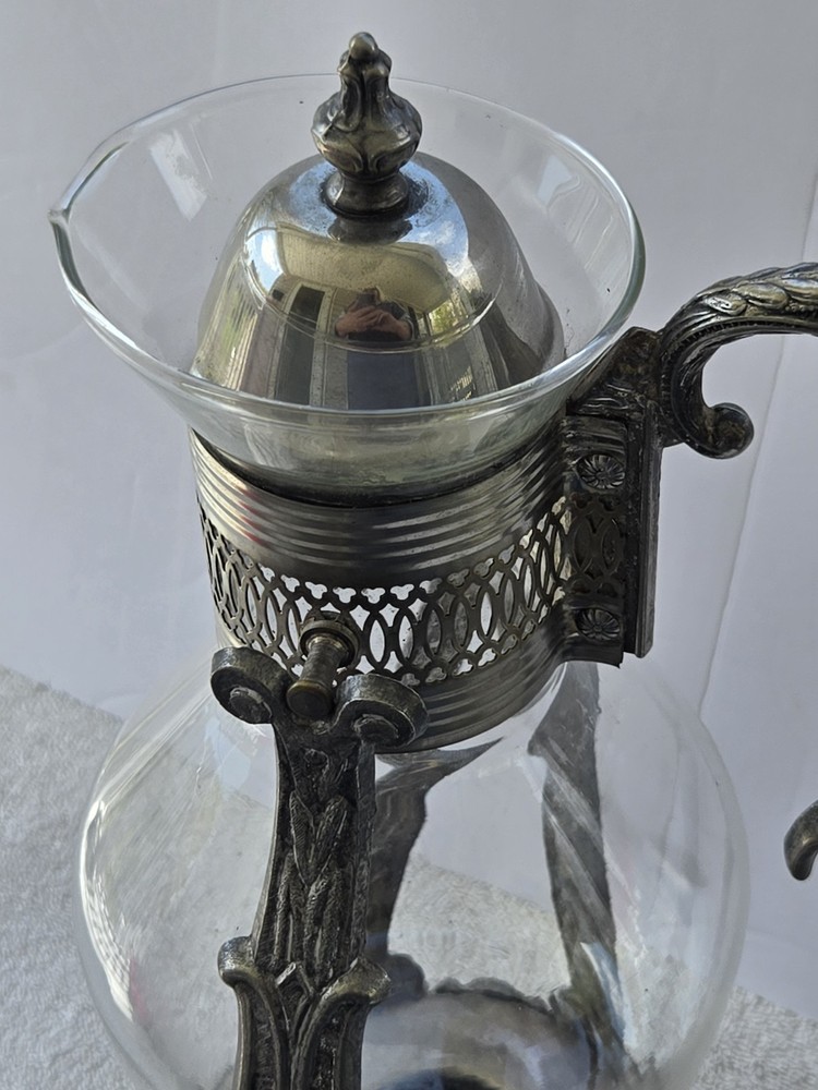 Vintage Coffee or Tea Carafe with a Warming stand Swings