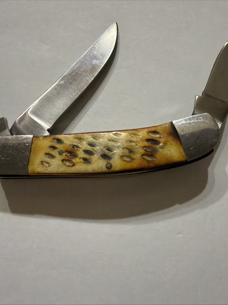 White Tail Cutlery Handmade Bone Handle Pocketknife Handmade As Pics🦧
