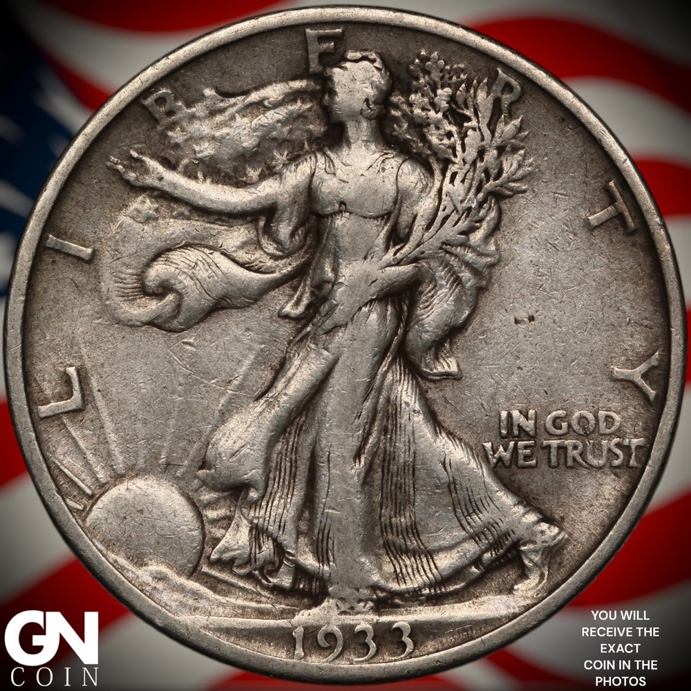 1933 S Walking Liberty Half Dollar A4838