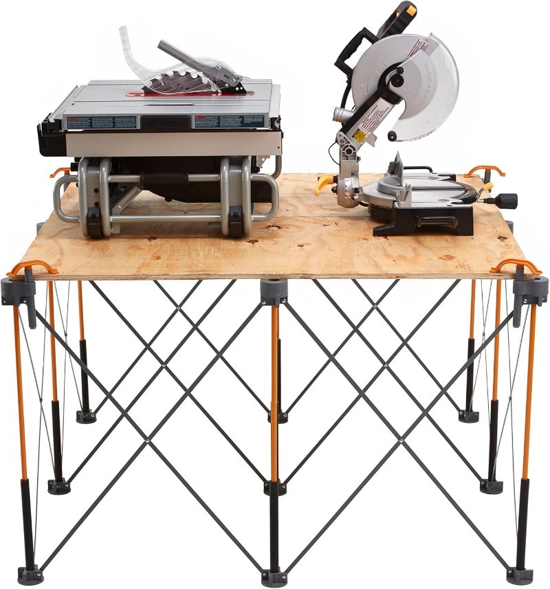 Bora Centipede 30in Folding Work Table Set No Assembly 9-Strut Collapsible Table