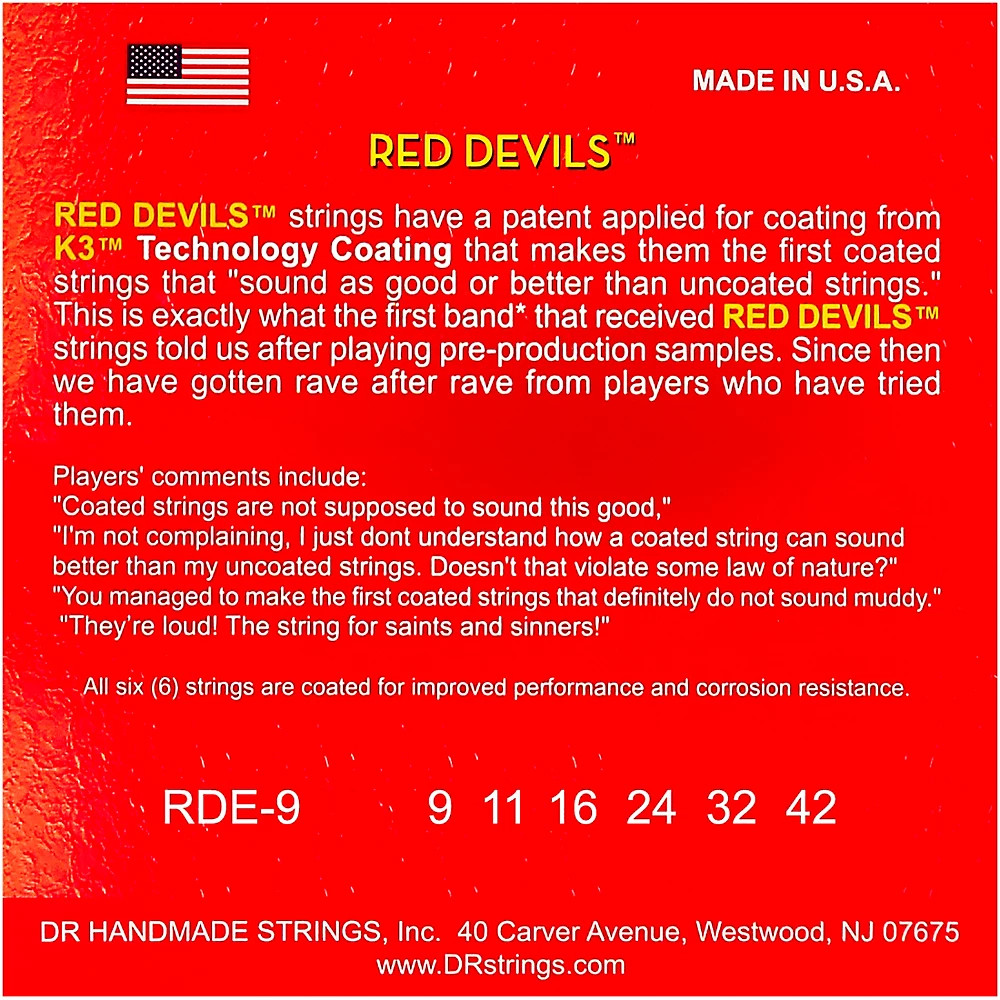 DR Strings Red Devil Light Electric Guitar Strings