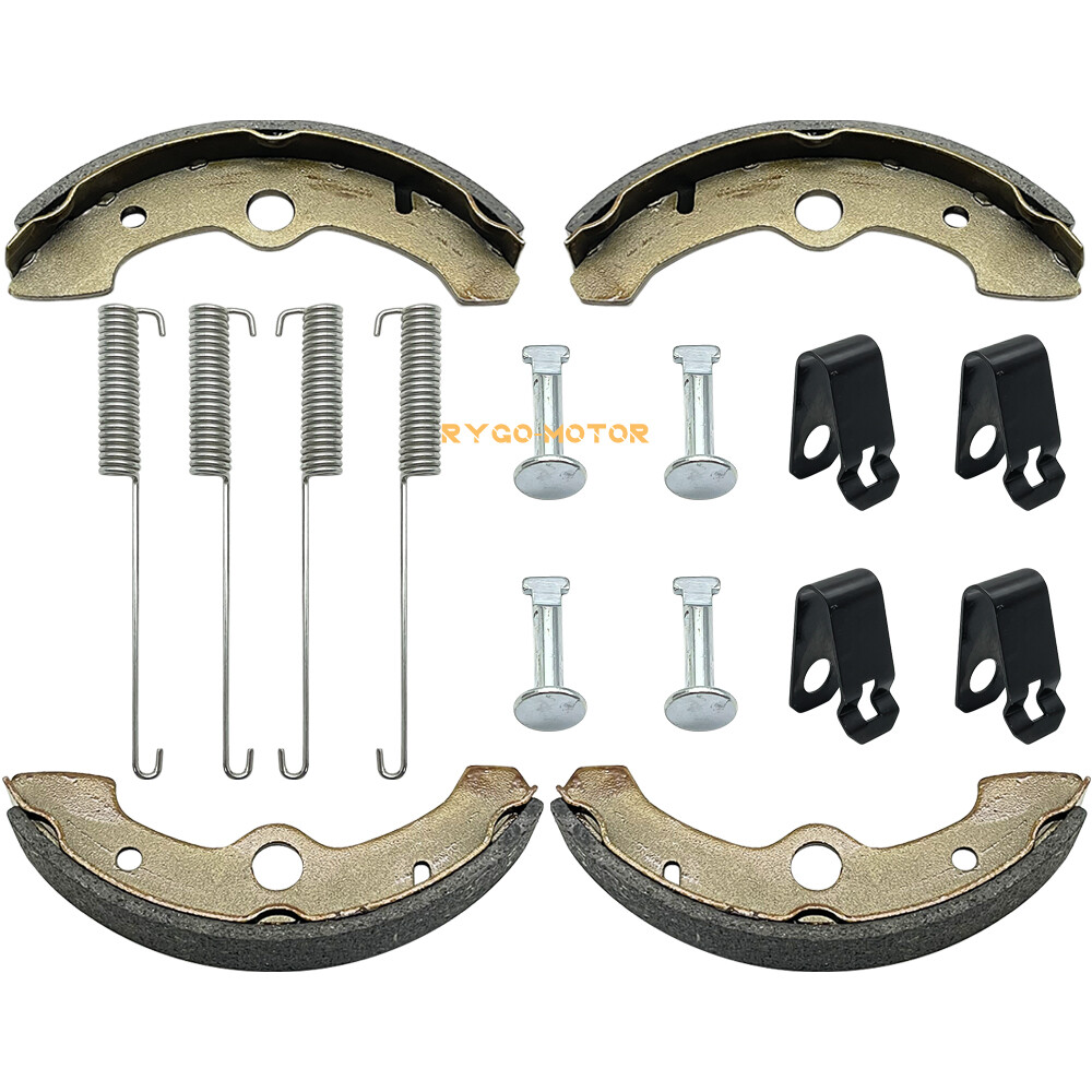 Front Brake Shoes & Springs Pins for Yamaha Kodiak 400 YFM400FW 4x4 1993-1998