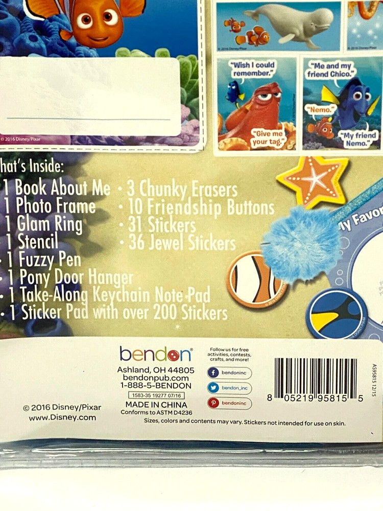 2016 Disney Pixar Finding Dory Activity Collection Activity 100 Piece Super Pack