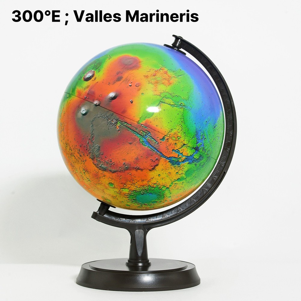 Mapsoft Guide Topography Blank Mars Globe No Labels, 24cm/9.5″, RT2-24