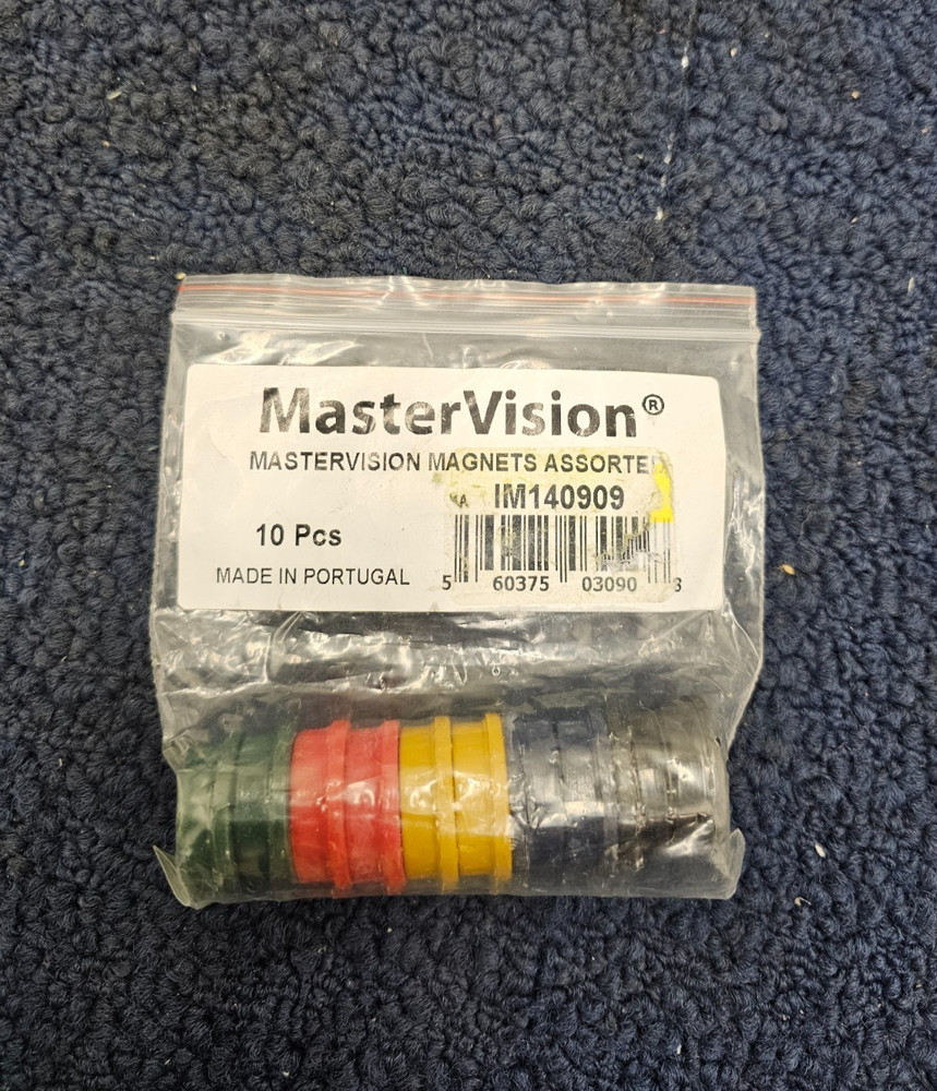 (QTY 30) MasterVision IM140909 Assorted Colors Magnets
