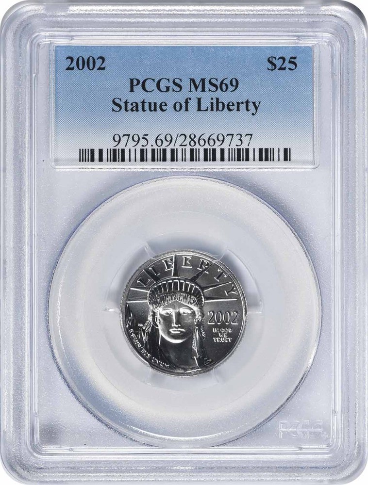 2002 $25 American Platinum Eagle MS69 PCGS
