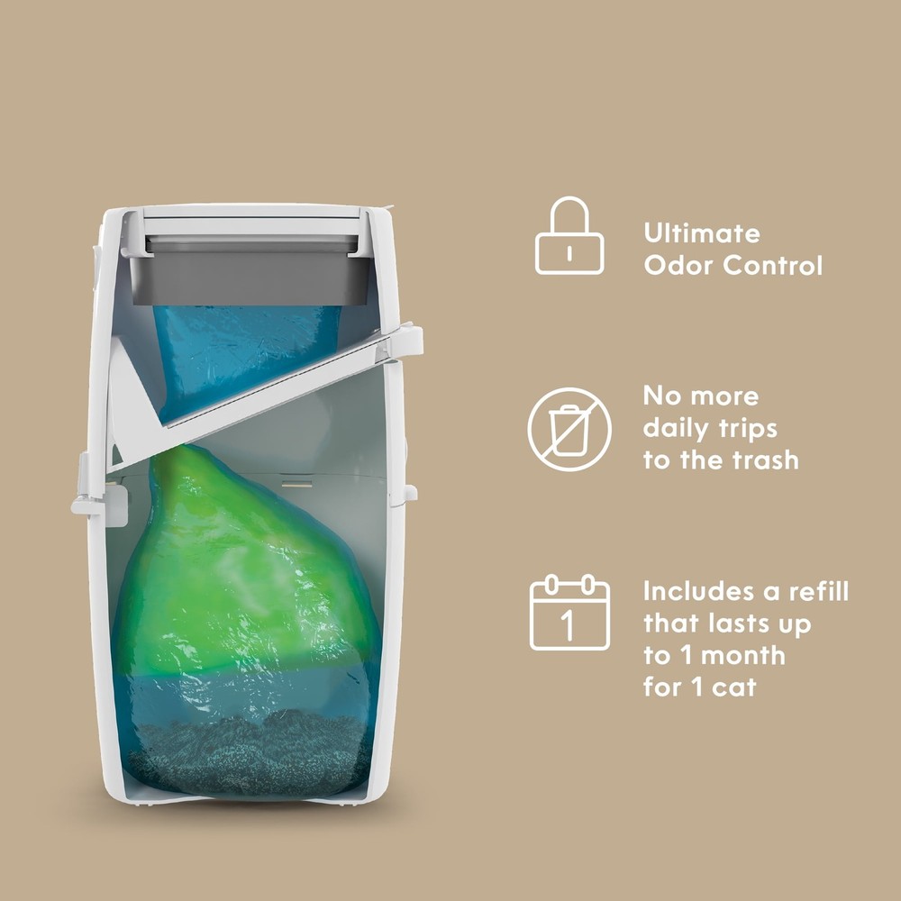 Essential Cat Litter Disposal System Odor control includes One Starter refill