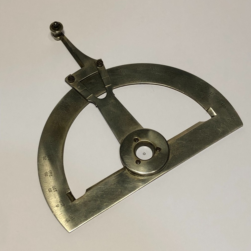 German Silver Protractor Riefler