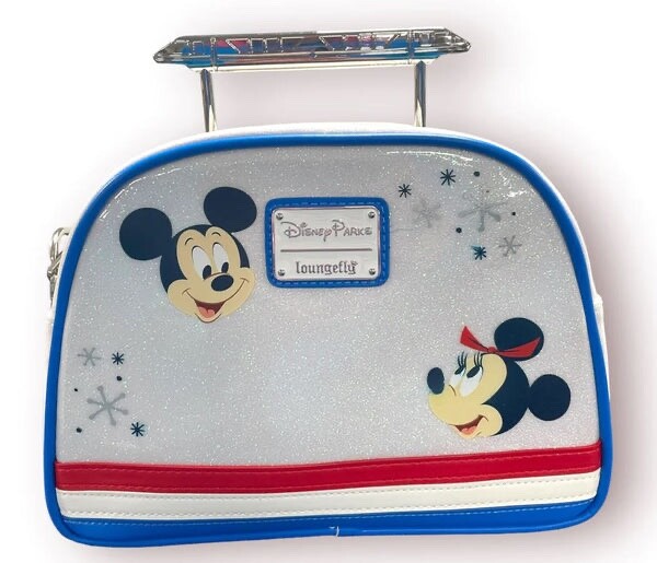 Disney Parks Loungefly Contemporary Mickey & Minnie Monorail Crossbody Bag - NEW