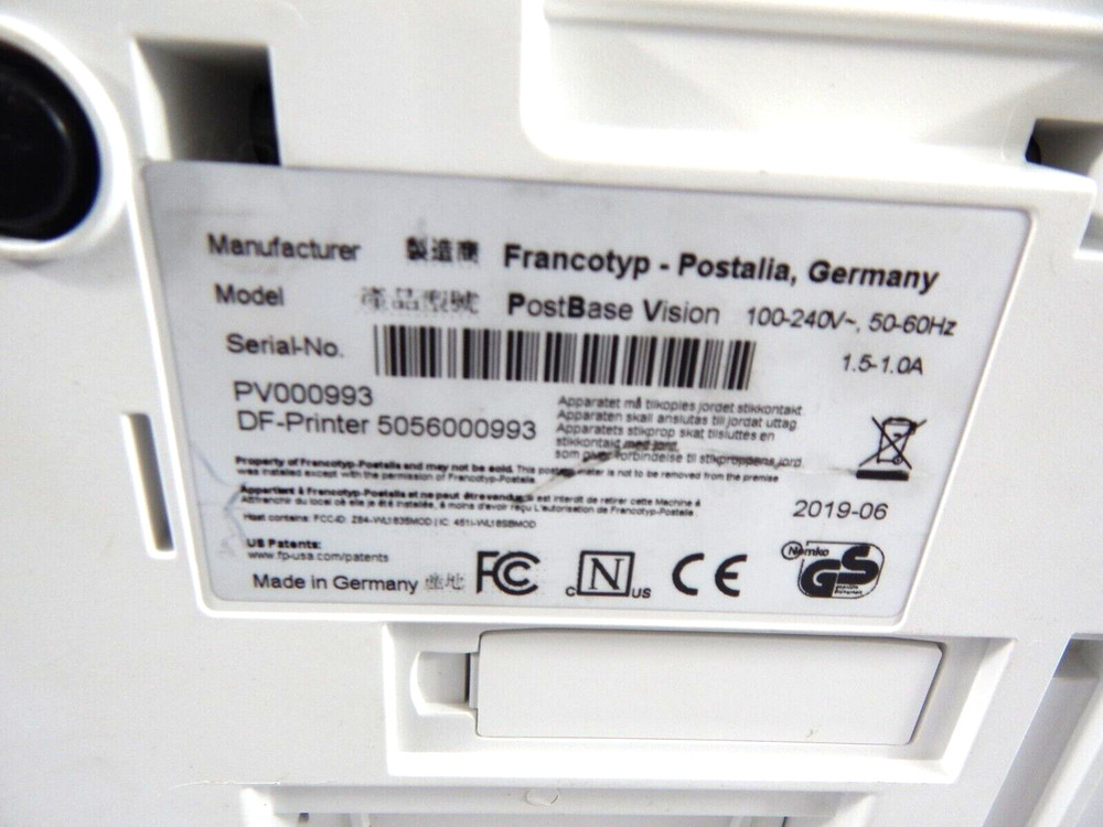 FP POSTBASE VISION PV00093 POSTAGE DF-PRINTER 5056000993