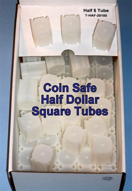 20 You Pick-Assorted Sizes COIN SAFE SQUARE TUBES - Cent through Silver Eagle