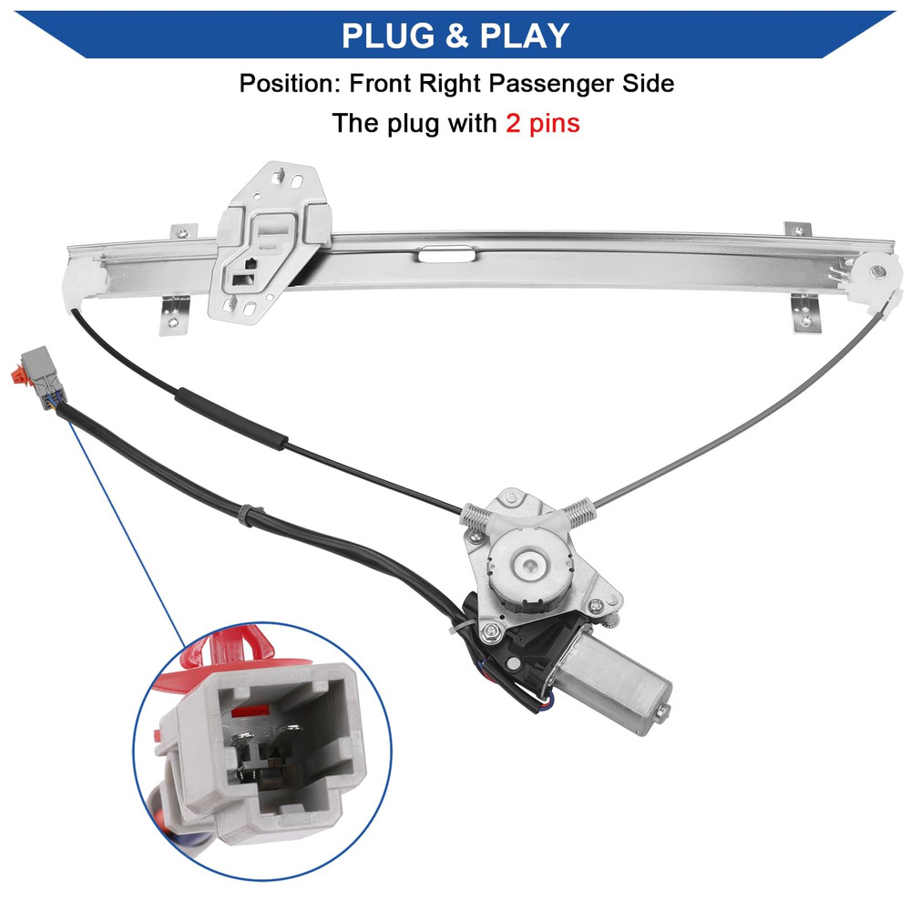 2003-08 Honda Pilot Front Right Power Window Regulator–Compatible