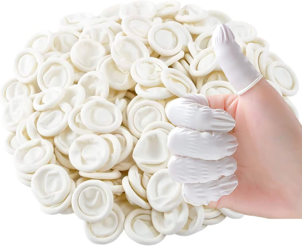 (420 PACK) Disposable Latex Finger Cots Medium Size Anti Static DURABLE HANDMADE
