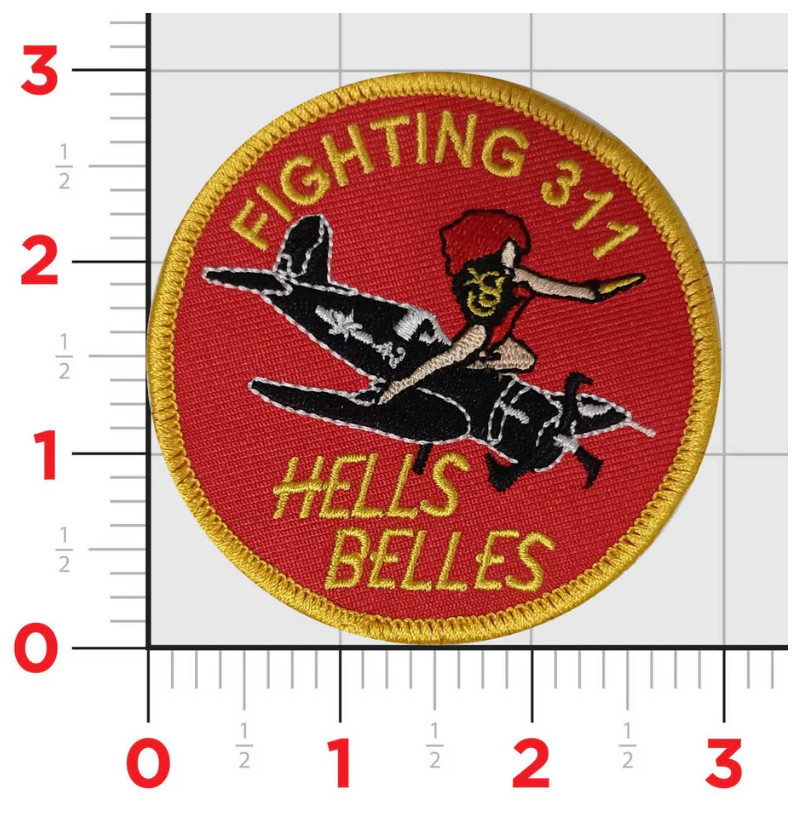 MARINE CORPS VMFA-311 TOMCATS EMBROIDERED PATCH WITH HOOK & LOOP