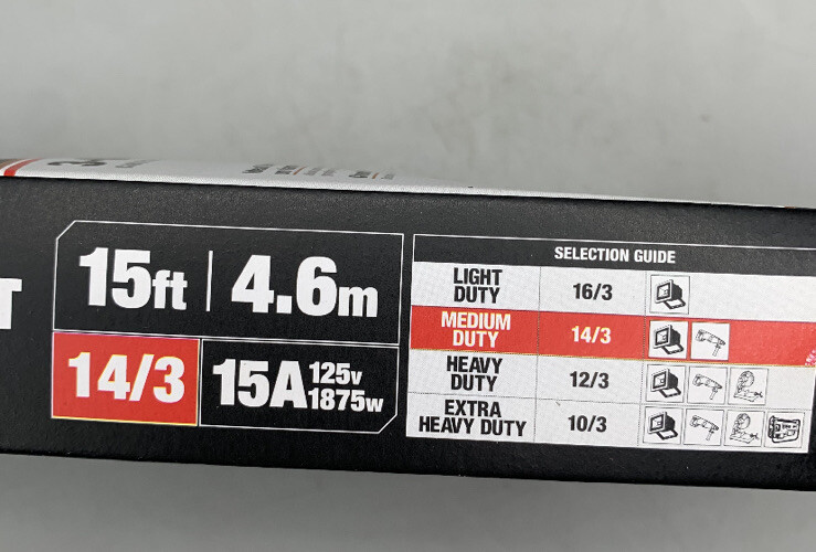 Southwire 3 Outlet Cord 15ft 2 PACK