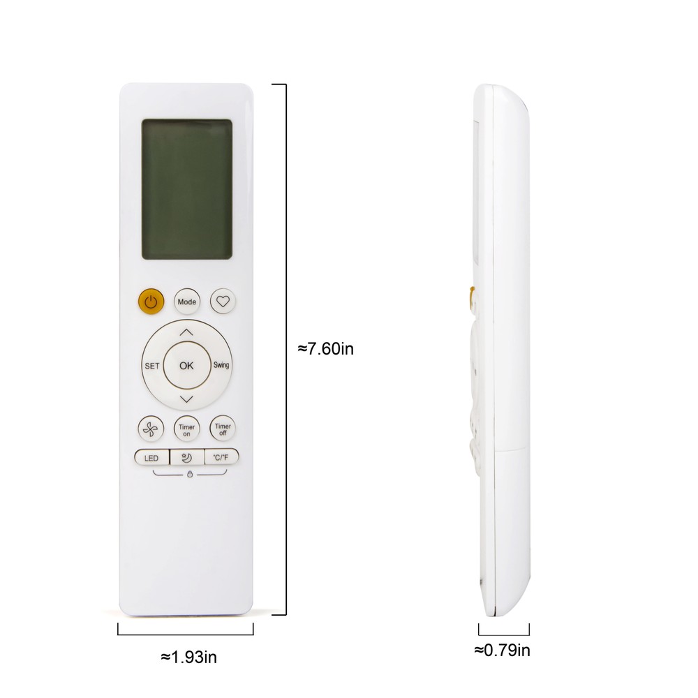 Replacement Remote Control for Midea U-Shaped Smart Window Air Conditioner
