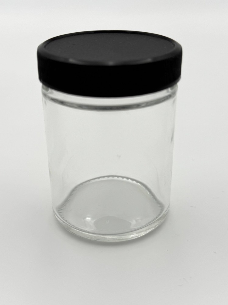 4 pack  4oz Clear Glass Jars Straight-Sided Containers