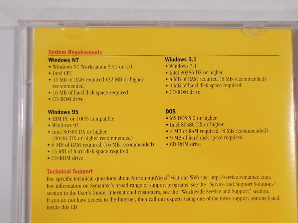 Symantec Norton AntiVirus: Version 4.0 (PC CD-ROM, 1997)