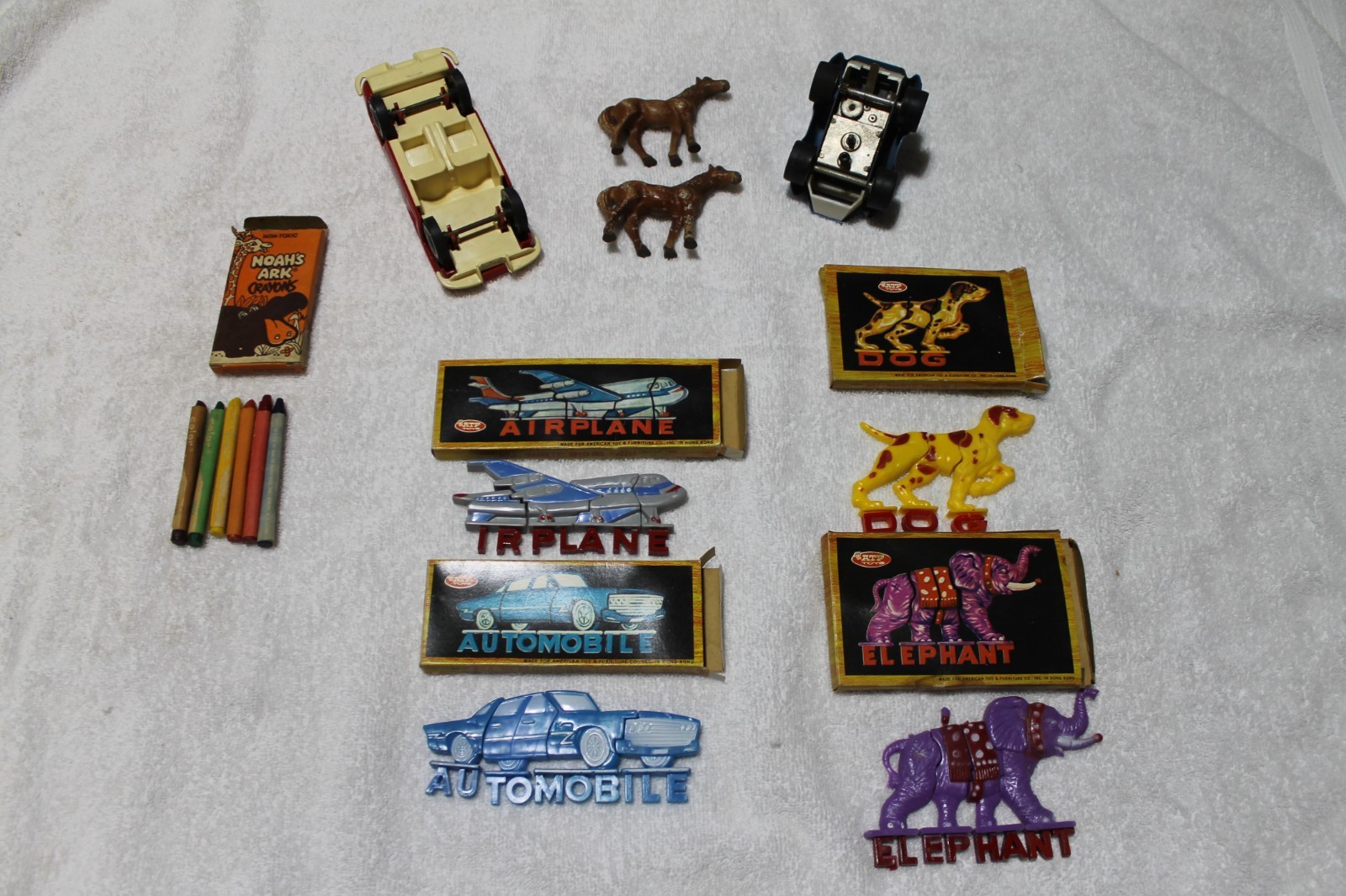 Selection Of Vintage Children's Toys Circa 1960's -70's, Attic Find