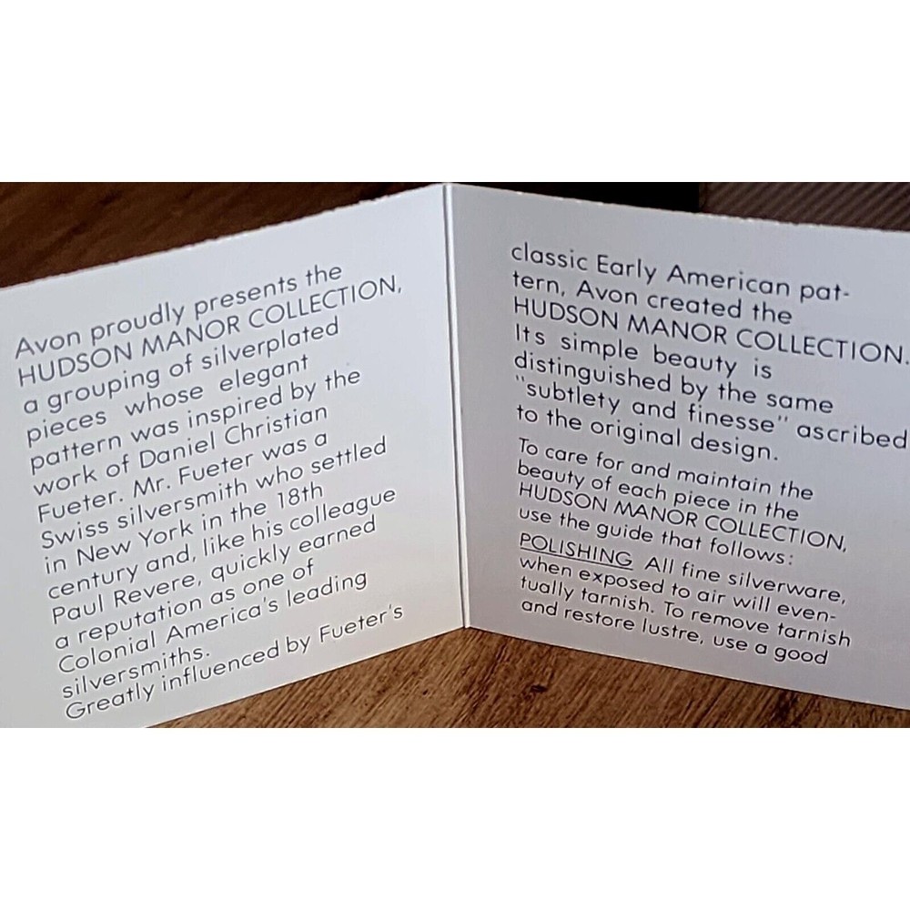 Vintage 1978 Avon Hudson Manor Coll.Silverplated Dish & Ariane Sachet NOS