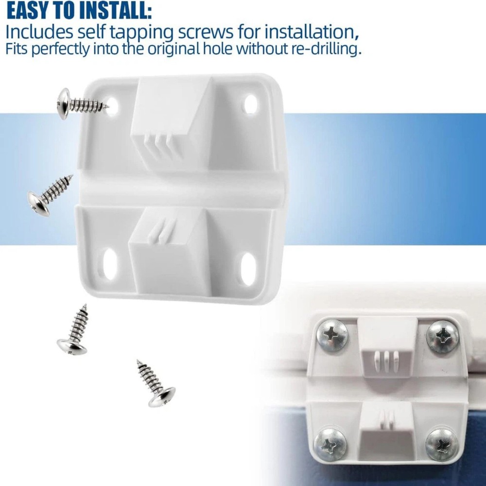 4PC Replacement Cooler Hinges Kit Full Set w/Screws Durable White For Coleman