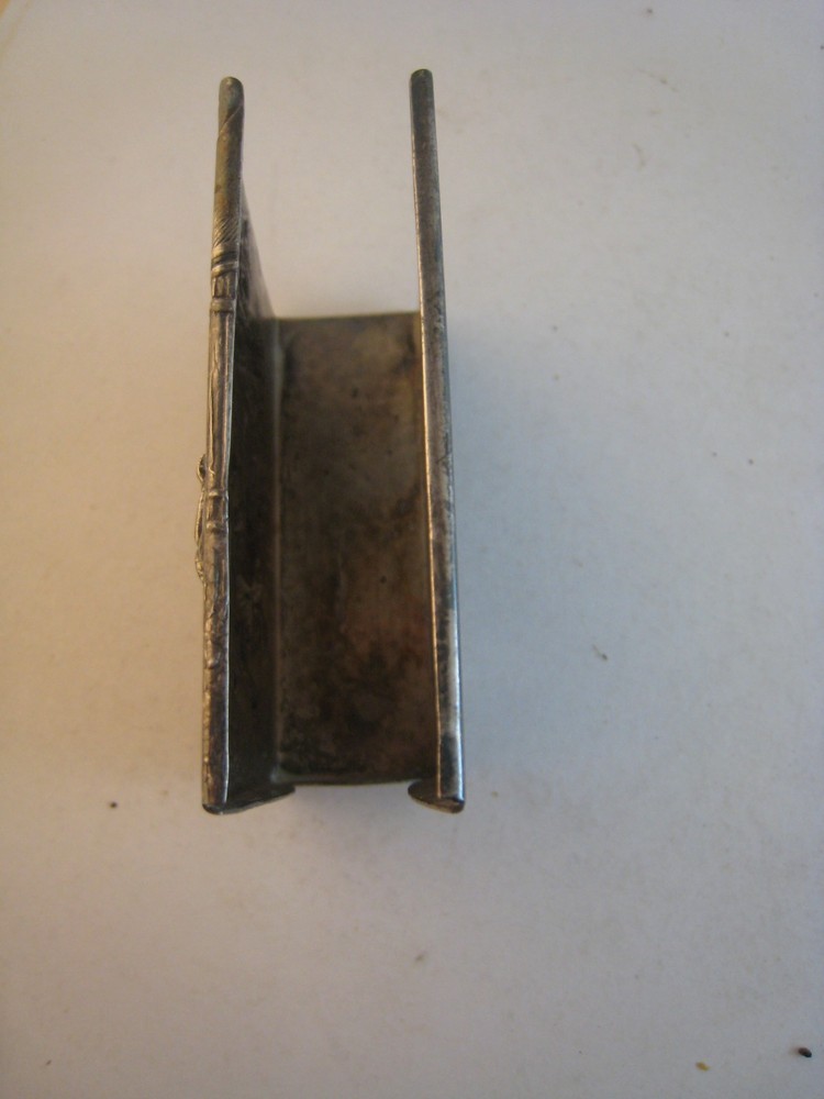 1800s Cigarette Case , Silver, hallmark, Medieval illustration