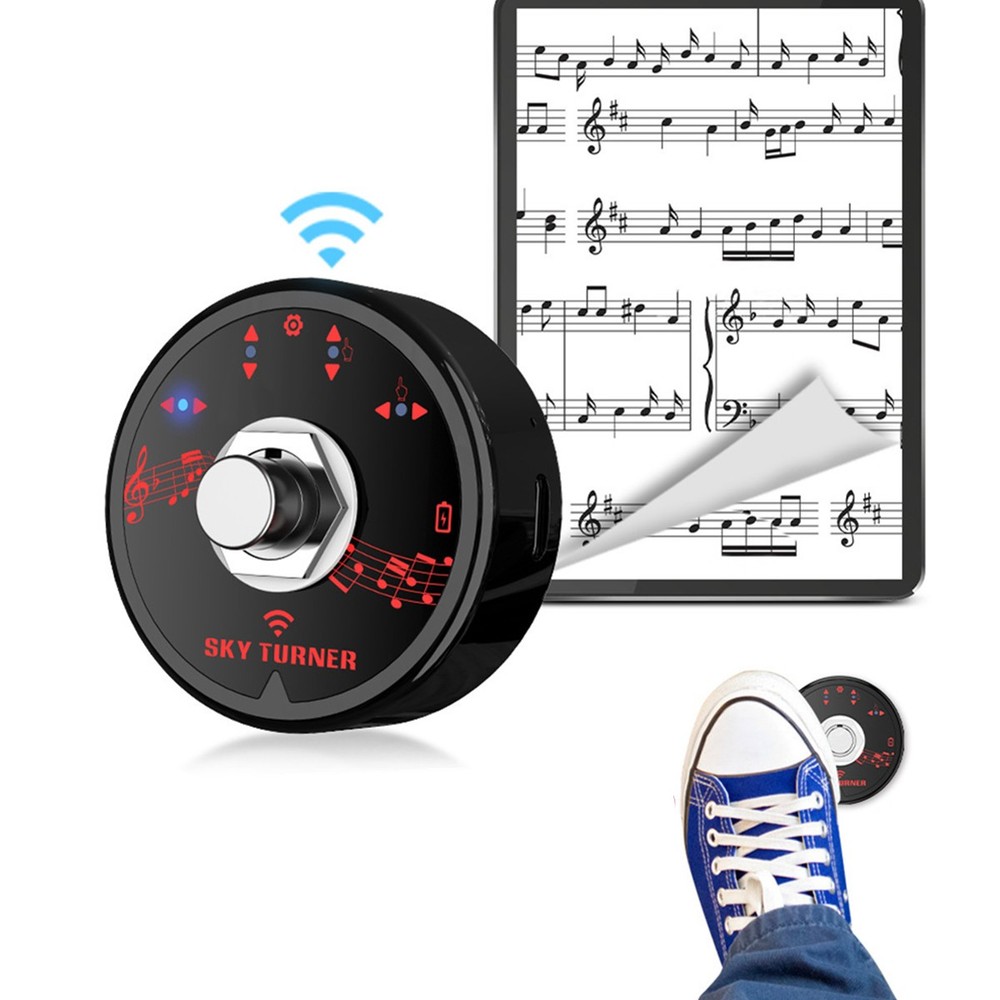 Bluetooth 5.1 Rechargeable Reading Page Turning Pedal With Type- Cable