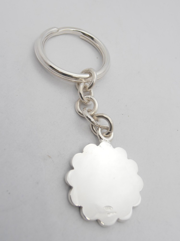 Daisy: 925 Silver Keychain with Flower